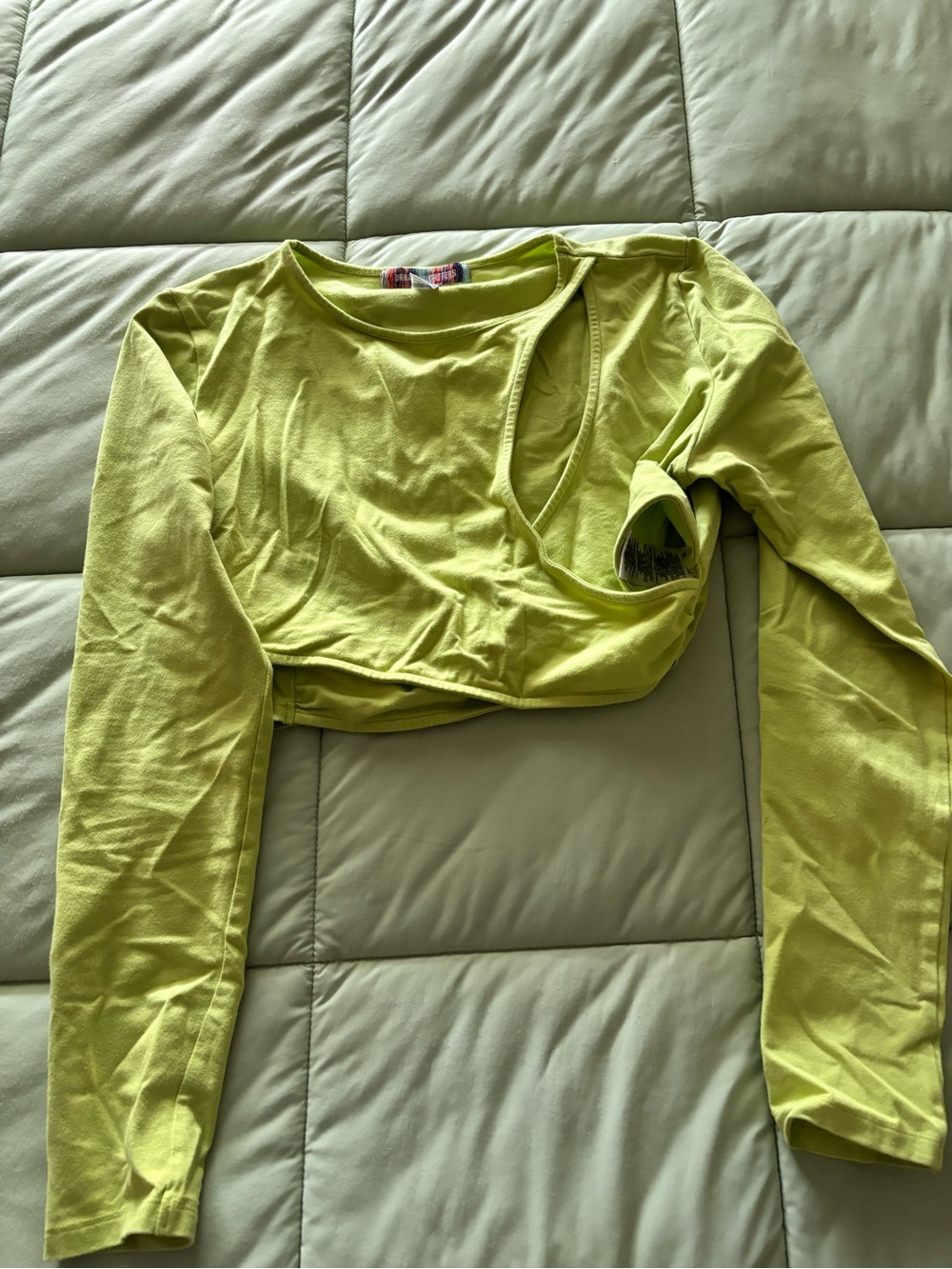 Urban Outfitters Neon Lime Crop Tank Top